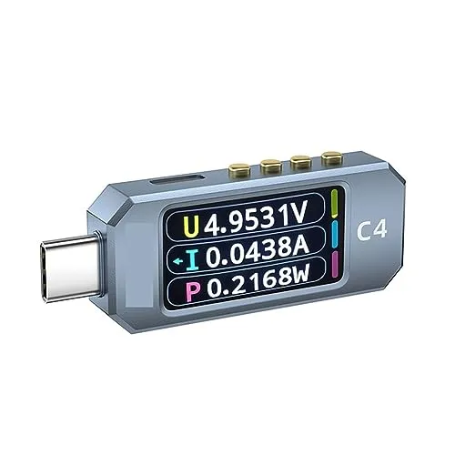 USB電圧電流チェッカー メーターテスター USB パワーメーター PD 3.1 Type-c テスターデジタルマルチメーター電流テスター電圧検出器 DC 38V /48V 6A PD 2.0/3.0 3.1QC 2.0/3.0 電圧、電流、容量、電力、時