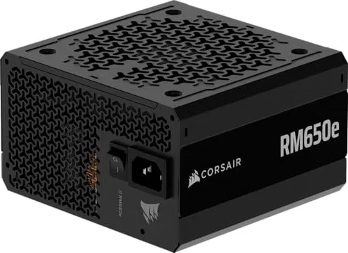CORSAIR RM650e ATX 3.1 PCIe 5.1 Ready Full Modular 650W 電源 ? 12V-2x6ケーブル付属 Cybenetics ゴールド効率、105°C定格コンデンサ、モダンスタンバイモード ? ブラック