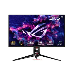 ASUS(エイスース) PG32UCDM USB-C接続 ゲーミングモニター ROG Swift OLED ［31.5型 /有機EL 4K(3840×2160） /ワイド /240Hz］