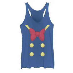 ディズニー レディース トップス Tシャツ グラフィック Disney's Mickey Mouse & Friends Juniors' Donalduck Halloween Costume Graphic Tank Top Royal Heather ヘザー