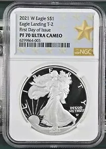 2021 ブリオン シルバー イーグルス NGC PF-70 ULTRA CAMEO イーグル ランディング T-2 初日