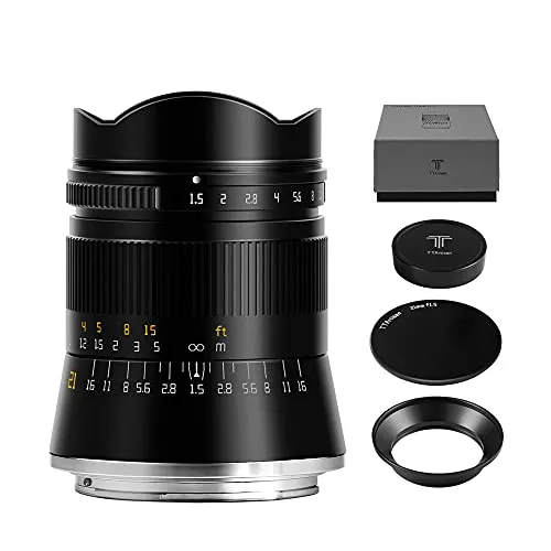 TTArtisan 銘匠光学 21mm F1.5 Zマウント 広角の 大口径 カメラレンズ 全幅手動フォーカスレンズ ニコンZfc、 Z6、Z7、Z50、Z5、Z6II、Z7IIに対応 (for Nikon Z, 黒)