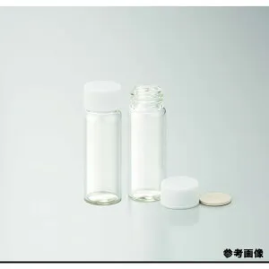 日電理化硝子 ねじ口瓶（無色）+PPキャップ（白）+フッ素PTFE/ニトリルパッキン 組合せセット 50組入 SV-10 1箱(50組入) 250627