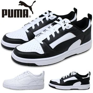プーマ スニーカー メンズ PUMA リバウンド V6 ロウ Rebound V6 Low 392328 01 03 SOFTFOAM ソフトフォーム ブラック ホワイト 黒 白 カジュアルシューズ 【メンズ】