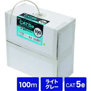 ■SANWA カテゴリ5eUTP単線ケーブルのみ〔品番:KBT5CB100N〕【2027590:0】[法人・事業所限定][外直送元][店頭受取不可]