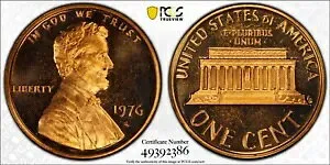 美しい透明度 大きな日付ミントエラー 1976 S リンカーン ペニー 1C PCGS PR 67 DCAM