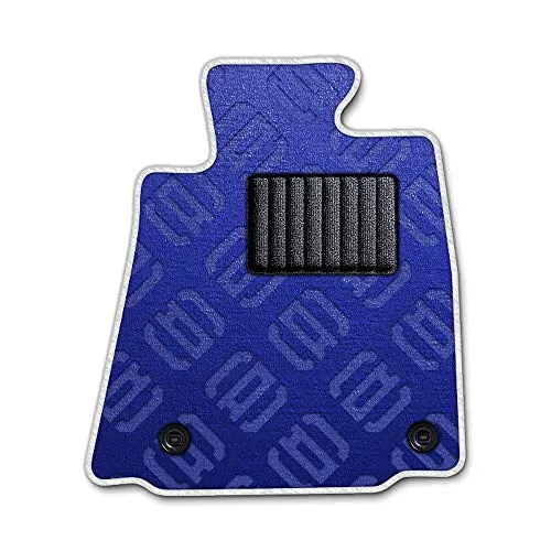 DAD ギャルソン D.A.D エグゼクティブ フロアマット LEXUS(レクサス) IS 型式 : GSE25 1台分 GARSON モノグラムデザインブルー/オーバーロック(ふちどり)カラー:ホワイト/刺繍:無し/ヒールパッドブラック ACO310-L