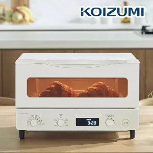 コイズミ オーブントースター 4枚焼き KOS-1237/W おしゃれ シンプル トースター トースト 4枚 KOS1237（ラッピング不可）（.QL）