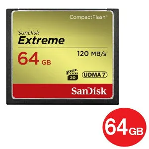 サンディスク CFカード 64GB EXTREME 120MB/s UDMA7対応 SDCFXSB-064G-G46 コンパクトフラッシュ メモリーカード SanDisk 海外リテール 【メール便送料無料】