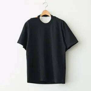 INSCRIRE｜Raffy Gauze 2-Way T-Shirt #BLACK [I26SS-CUT9]