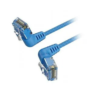 【5本セット】 VENTION Cat.6a LANケーブル UTP 直角コネクタ 360°スイングタイプ ブルー 5m ブルー IB-0378X5(代引不可)【送料無料】