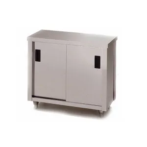 東製作所 アズマ 業務用調理台・片面引違戸 AC-1200L 1200×900×800 【メーカー直送/後払い決済不可】【作業テーブル 業務用 作業台 ステンレス キッチン 調理台 キッチン作業台 diy テーブル 台所