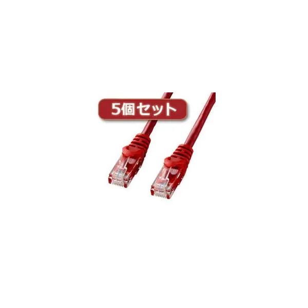 サンワサプライ 【5個セット】 サンワサプライ カテゴリ6UTPLANケーブル LA-Y6-15RX5