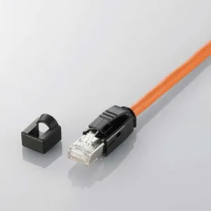 【受注生産品】産業用LANケーブル カテゴリー5E 微可動用 アルミテープシールド+編組シールド AWG26×4P 3.0m 橙 LD-22353B-030