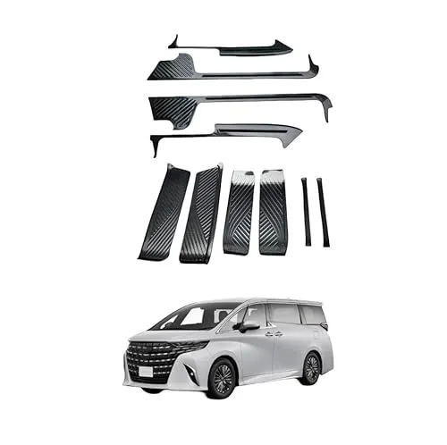 【Super Car Shop】新型 アルファード ヴェルファイア 40系 サイド ステップガード 車のドアシルプロテクター スカッフプレート ガーニッシュ乗り降り時に傷予防 カスタム パーツ For ALPHARD/VELLFIRE 専用設計 (カーボン