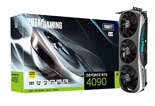 ZOTAC(ゾタック) Gaming GeForce RTX 4090 トリニティ OC 24GB GDDR6X 384-bit 19.5 Gbps PCle規格 4.0 ゲーミンググラフィックスカード IceStorm 2.0高性能冷却機構 Spectr