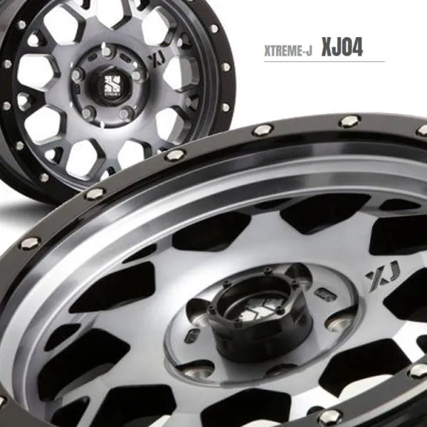 16インチ 5H114.3 7J+35 5穴 4本 1台分セット エクストリームJ XJ04 RAV4 デリカD5 ホイール XTREME-J XJ04 MLJ グロスブラックマシーン&スモーククリア KY