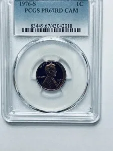 1976-S リンカーン記念館 リバースセント PCGS PR67RD CAM レインボートーン Ob/Rev エッジ