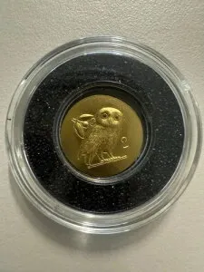 クック諸島 - 貨幣アイコン - アテナのフクロウ 2022 - 0.5g 金貨 -