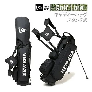 【BLACK FRIDAY★5000円以上で500円OFFクーポン】ニューエラ キャディーバッグ スタンド式 ワードマークロゴ ブラック ホワイト(13517853)NEWERA ゴルフ【w25】