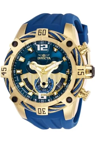 Invicta Men's Bolt Blue Polyurethane Band Steel Case Swiss Quartz Analog Watch 27282