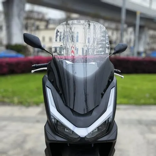 Nextstage ウインドシールド ホンダ PCX 160 2025 新型 フロントグラス アップ 風防 バイク オートバイ用 風防 バイクフロントガラス オートバイ 延長式 (クリア, 66CM)