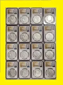 1878-1893 モーガン CC シルバー ドル NGC MS 70 初日発行 16 枚 フィジー造幣局