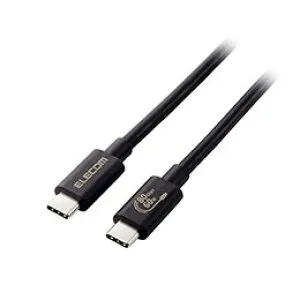 ☆エレコム USB 80Gbps(USB4 Version2.0)認証ケーブル 従来の2倍のスピードを実現 ブラック USB4-V2CC10NBK