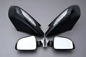 バックミラー ミラー ブラック + インジケーター クリア ホンダ ST 1300 パン ヨーロッパ 2008-2017- Rear View Mirror Mirror Black + Indicator Clear Honda ST 1300 Pan European 2008-2017- 【並行輸入品】