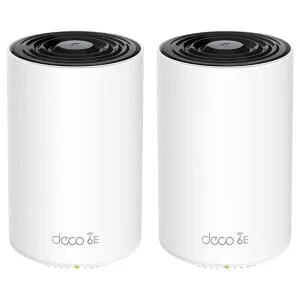 TPLINK Deco XE75 2P WiFi6E AIメッシュ 2402+2402+574Mbps 6GHz対応トライバンド [Wi-Fi 6E(ax)/ac/n/a/g/b] DECOXE752P