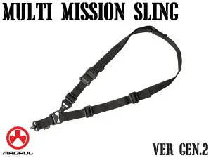 【正規品】MAGPUL MS3 ミッションスリングQD GEN2 BK◆マグプル正規品 MA533490307 シャックル パラグリップ マルチポイントスリング サバゲに