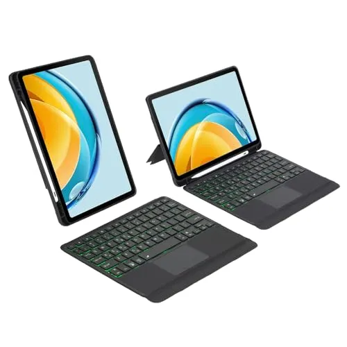 Bluetooth Backlit Keyboard Cover Keyboard Folio Case for Huawei MatePad SE 10.4" [NOT fit MatePad 10.4" / MatePad SE 11"], Backl