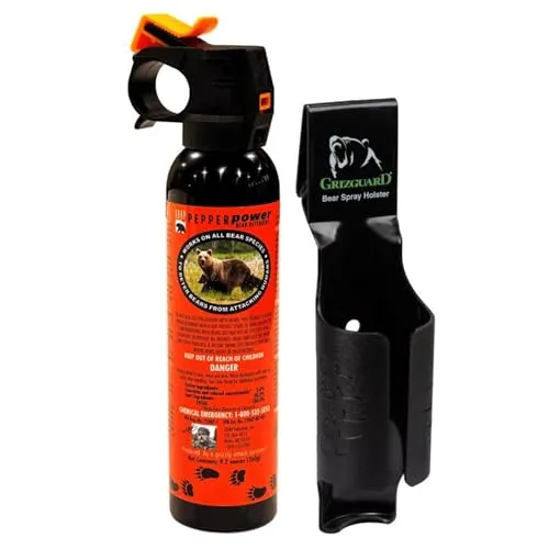 【Amazon.co.jp限定】 EPA認証済み 大型 9.2オンス UDAP 全熊種対応 熊撃退スプレー ベアースプレー ホルスター付き 正規輸入品 （アメリカ森林警備隊採用品）熊よけスプレー ツキノワグマ ヒグマ 野生動物
