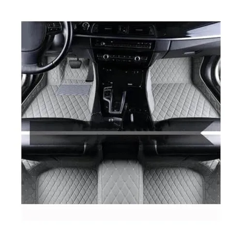 に適合する シート イビサ 6J 6P MK4 2008-2017 車用フロアマット 防水ラグ 耐久性のあるカーペット レザーフロアマット(Grey,LHD)