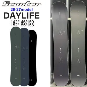 [予約商品] 26-27 スクーター スノーボード SCOOTER DAYLIFE デイライフ 142cm 146cm 150cm 152cm 155cm 158cm 曽根和広 フリーラン スノボ 板 日本正規品 2026 2027