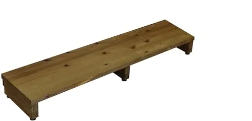 WOODPRO 国産杉 玄関 段差 解消 踏み台 ステップ 幅120cm×奥行30cm×高さ14.5cm（アジャスターで高さ13～14.5cm調整可） ナッツ色 横幅は1cm単位でオーダー可 受注生産