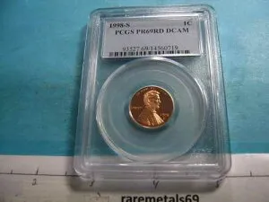 1998-S リンカーン ペニー PCGS PR69RD DCAM シャープ ナイスコイン