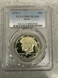1976-S ケネディ ハーフ ドル PCGS PR67 DCAM シルバー 50C バイセンテニアル - 美しい!