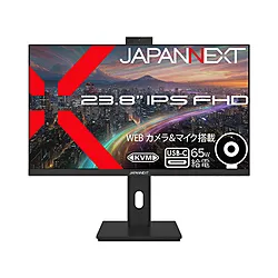 JAPANNEXT USB-C接続 PCモニター ウェブカメラ搭載 JN-IPS238F-HSPC6-CMS ［23.8型 /フルHD(1920×1080) /ワイド /75Hz］