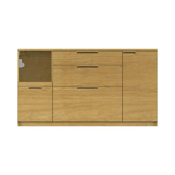 [幅160cm×奥行50cm] パモウナ カウンター NW ＮＷＡ－１６００Ｒ下台 ＲＯ Ｒオーク (配送員設置)