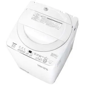 シャープ SHARP 全自動洗濯機 洗濯6.0kg 穴なし槽 ホワイト ES-GE6K-W
