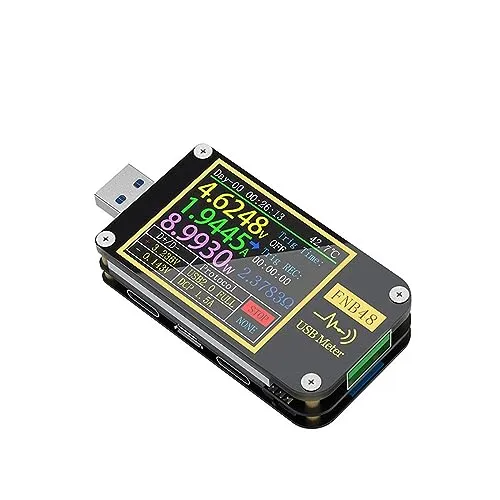 USB テスター USBテスター 電圧計 電流計 TYPE-C 高速充電検出 トリガー容量測定 リップル測定(58 NO Bluetooth)