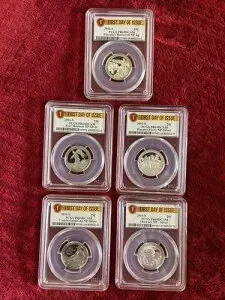 2016S NP シルバー プルーフ 25C 5枚セット すべて PCGS PR69DCAM