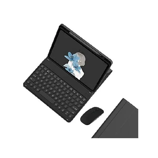 SENLAN iPad Pro 9.7 iPad 5 iPad 6 Keyboard Case with Mouse Cute Round Keys with Pencil Holder Magnet Detachable Bluetooth Keyboard for iPad 6_並行輸入
