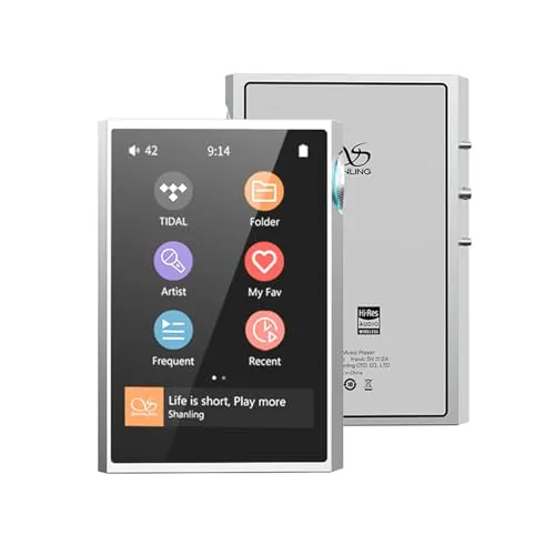 SHANLING M1 Plus M1Plus ポータブルHiFiプレーヤー ES9069Q DAC & デュアルSGM8262 Amp, 660mW@32Ω 4.4mm/3.5mm出力、WiFiストリーミング & BT 5.2 LDAC、3.2インチタッ