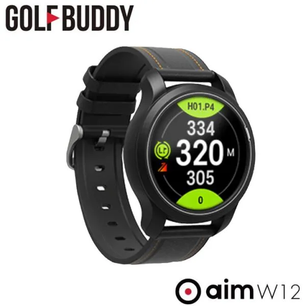 GOLFBUDDY aim W12 フルカラー タッチ ゴルフウォッチ ゴルフバディ 交換ベルト付 GOLFER'S CHOICE GOLF GPS WATCH 2023 送料無料