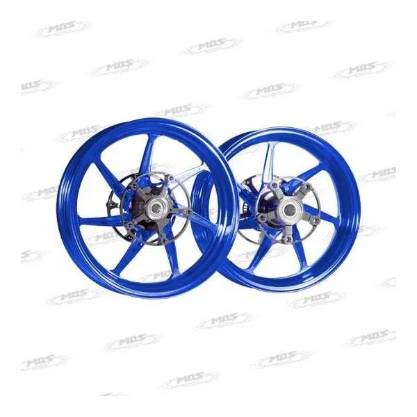 MOS モス 15-inch TF07 Forged Wheel (7-Spoke) (Front＆Rear Set) Color：Blue / Standard version TMAX530 TMAX560 YAMAHA ヤマハ ホイール ホイール関連