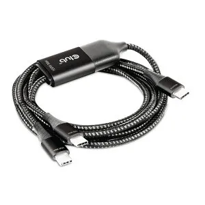 【送料無料】Club 3D USB Gen2 Type C 10Gbps Cable 色：黒、サイズ：1.83m USB Type C to 2x USB Type C