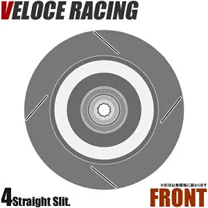VELOCE RACING ヴェローチェレーシング ブレーキローター S4 パターン 4本スリット(ストレート) フロント左右2枚セット MITSUBISHI コルトプラス 型式 Z24W 年式 04/10～ 品番 3416043