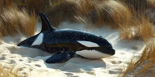 DIY ペイントバイナンバーキット 数字油絵 アクリル絵具 & ブラシ付き 大人 子供 初心者向け フレームレス クジラの砂浜 大サイズ デザイン 手作り油絵 キャンバスアート リビング/オフィス壁飾り インテリア手工芸 100x200cm 汎用サイズ 塗